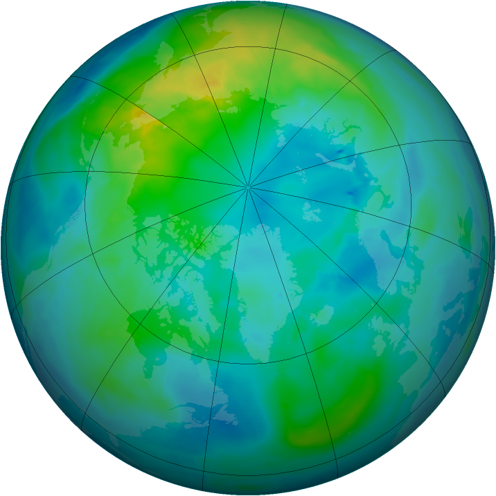Arctic ozone map for 17 October 2014